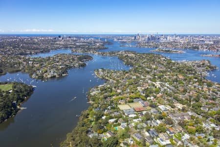 Aerial Image of HUNTERS HILL TO SYDNEY CBD