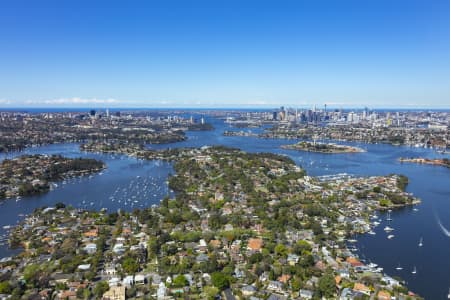 Aerial Image of HUNTERS HILL TO SYDNEY CBD