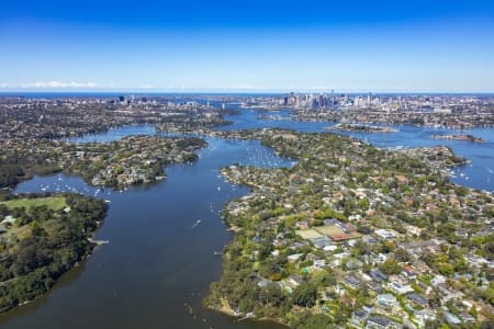 Aerial Image of HUNTERS HILL TO SYDNEY CBD