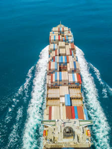 Aerial Image of CARGO SHIP ON PORT PHILLIP BAY