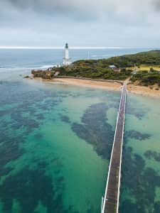 Aerial Image of POINT LONSDALE LIGHTHOUSE