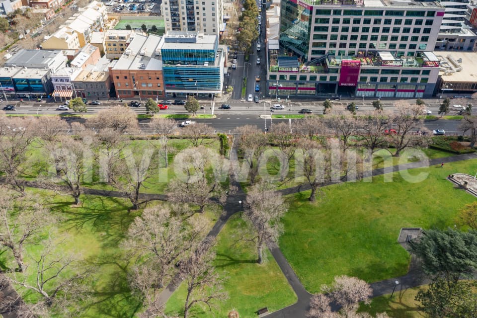 Aerial Image of Flagstaff Gardens in Melbourne