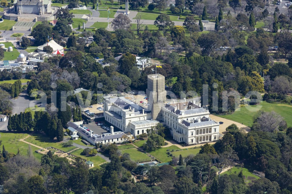 Aerial Image of Government House Melbourne