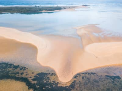 Aerial Image of SANDBARS ON GOAT ISLAND IN THE MAROOCHY RIVER