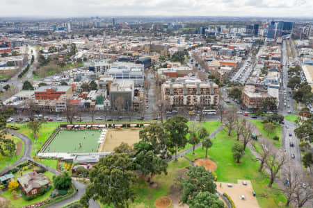 Aerial Image of FLAGSTAFF GARDENS IN MELBOURNE