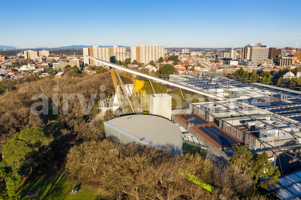 Aerial Image of Melbourne Museum and Carlton Gardens