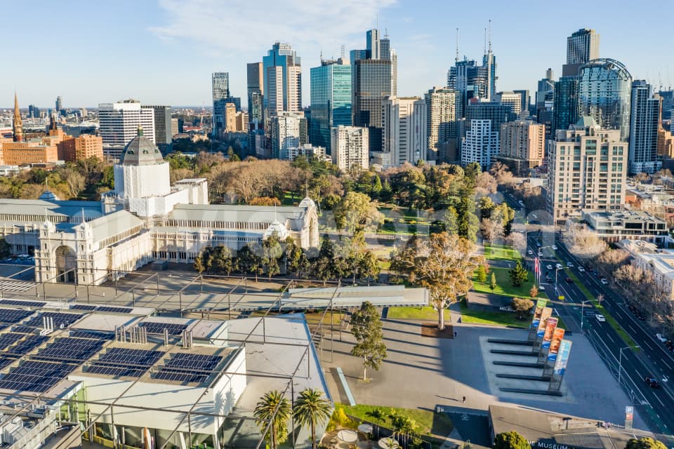 Aerial Image of Carlton and Melbourne CBD