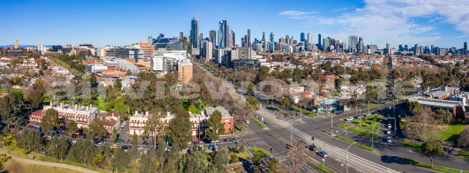 Aerial Image of Carlton and North Melbourne