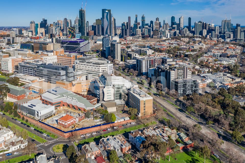 Aerial Image of Carlton and North Melbourne