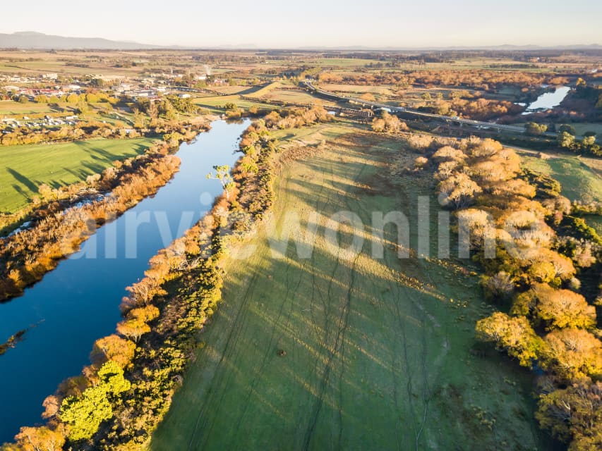 Aerial Image of South Esk River near Longford in Tasmania