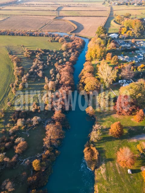 Aerial Image of Macquarie River at Longford, Tasmania