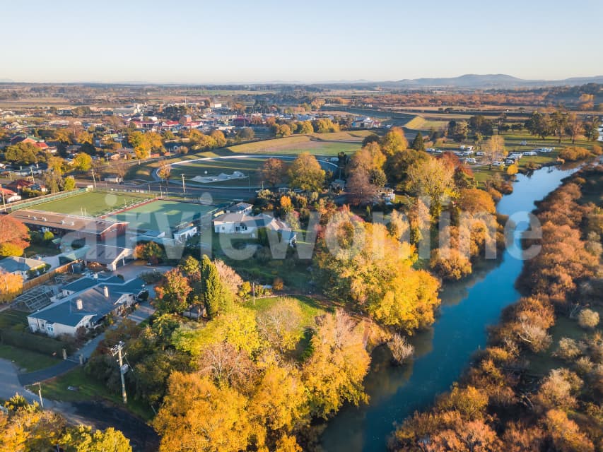 Aerial Image of Macquarie River at Longford, Tasmania
