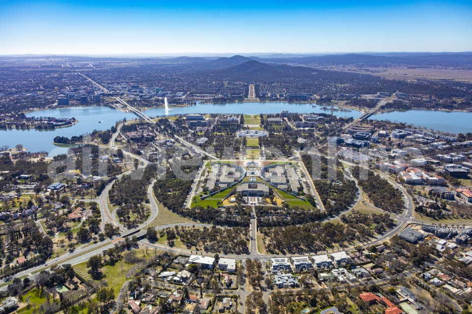 Aerial Image of Parliament House Canberra