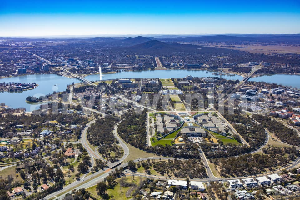 Aerial Image of Parliament House Canberra