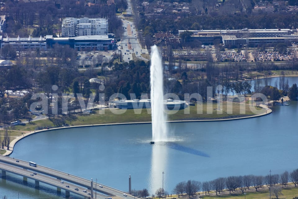 Aerial Image of Captain Cook Memorial Jet - Lake Burley Griffin