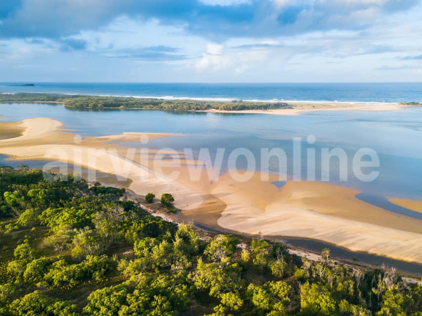 Aerial Image of Goat Island and Maroochy River