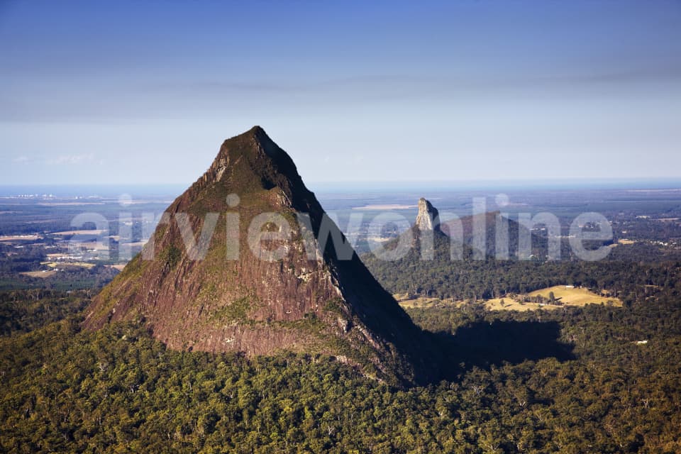 Aerial Image of Glass House Mountains
