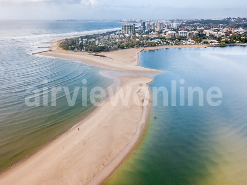 Aerial Image of Cotton tree and Maroochydore