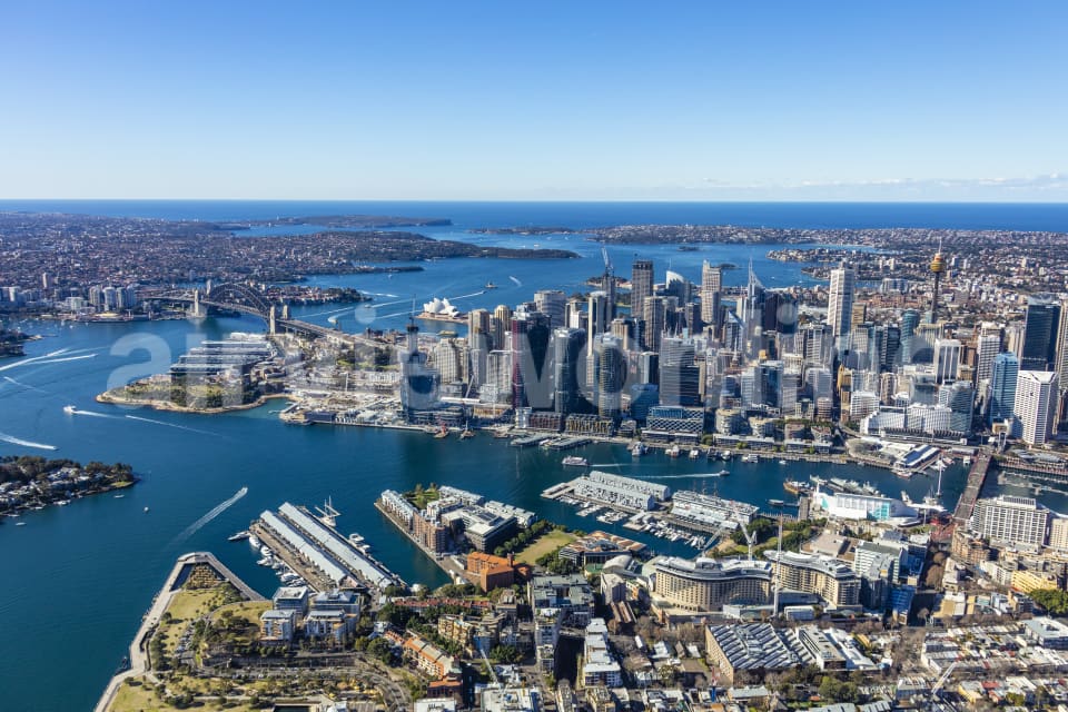 Aerial Image of Pyrmont to Sydney CBD