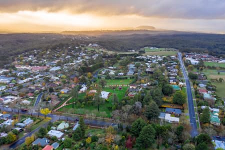 Aerial Image of DAYLESFORD AND HEPBURN SPRINGS AT SUNSET