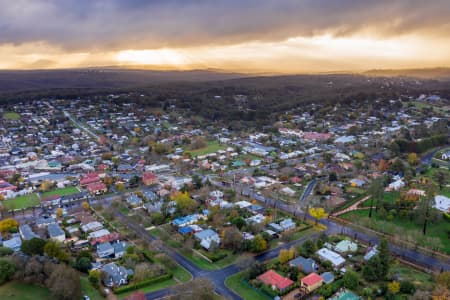 Aerial Image of DAYLESFORD AND HEPBURN SPRINGS AT SUNSET