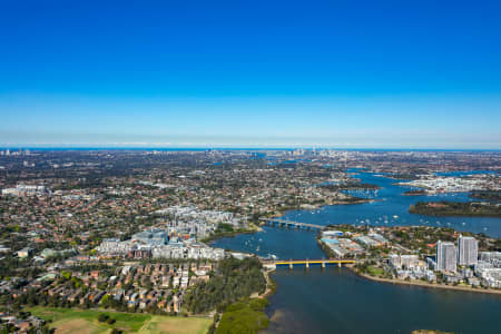 Aerial Image of MEADOWBANK AND THE PARRAMATTA RIVER