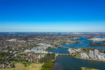 Aerial Image of MEADOWBANK AND THE PARRAMATTA RIVER