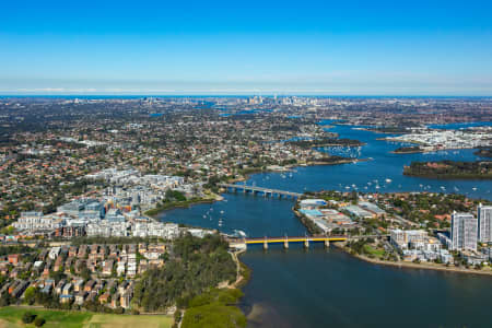 Aerial Image of MEADOWBANK AND THE PARRAMATTA RIVER