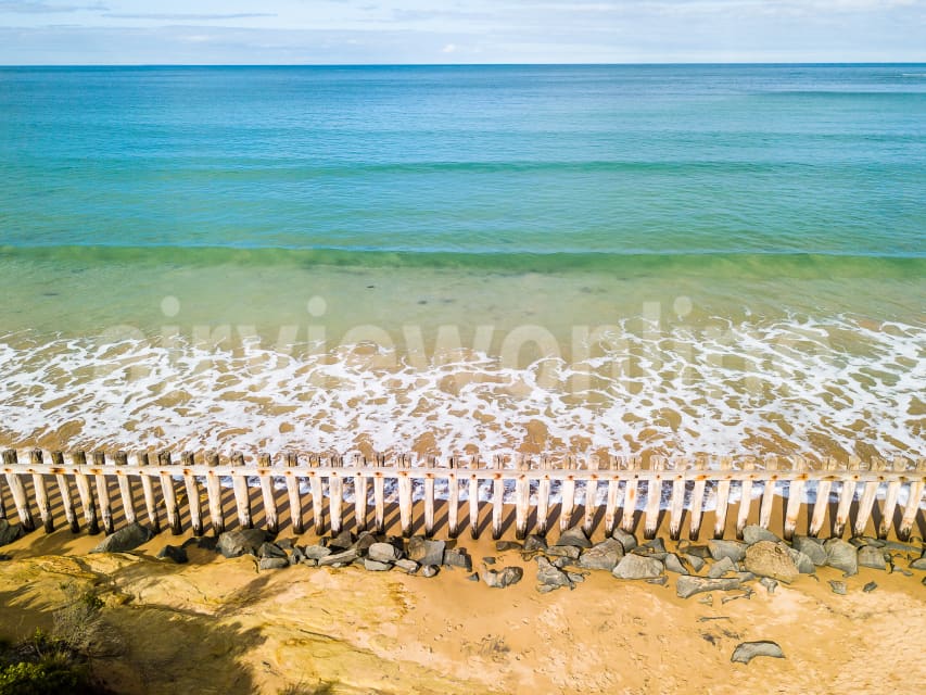 Aerial Image of Groynes at Anglesea Foreshore
