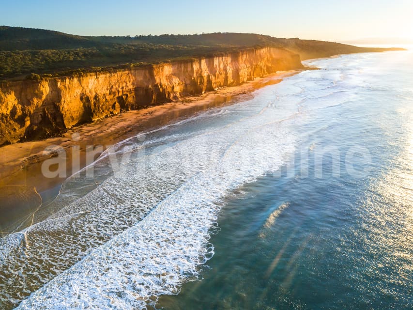 Aerial Image of Cliffs and coastline at Anglesea