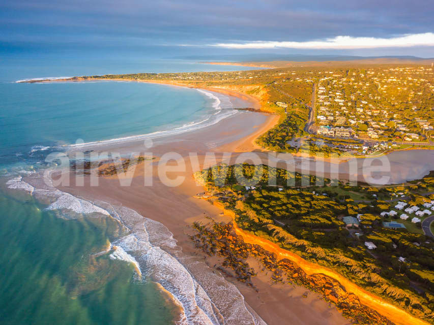 Aerial Image of Coastline at Anglesea River mouth