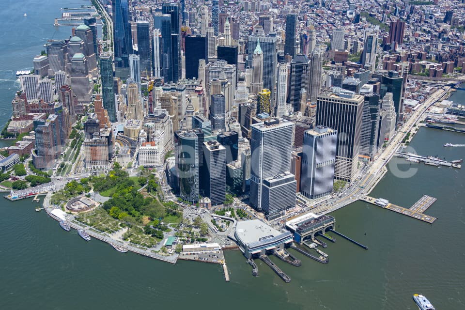 Aerial Image of Battery Park, New York City