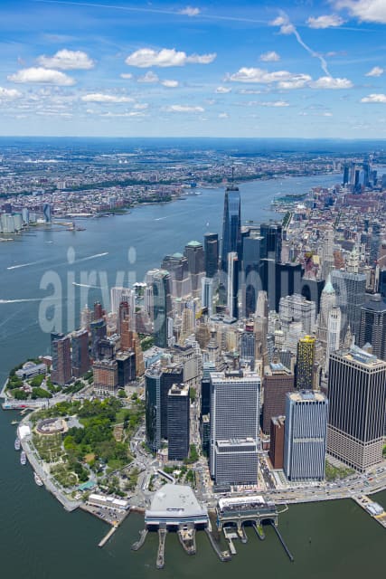 Aerial Image of Battery Park, New York City