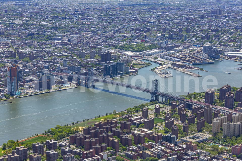 Aerial Image of Manhattan Bridge, New York City