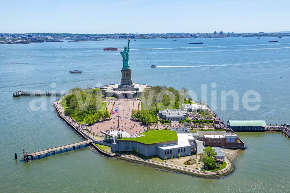 Aerial Image of Statue of Liberty National Monument
