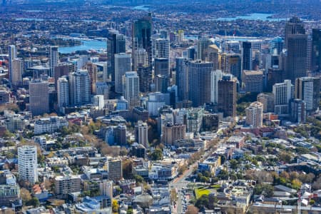 Aerial Image of DARLINGHURST, POTTS POINT AND KINGS CROSS TO THE CBD