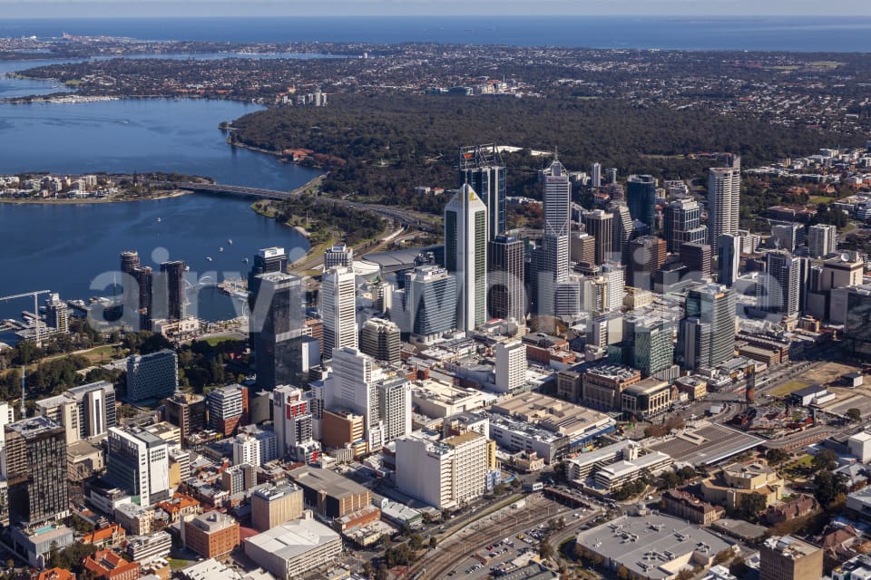 Aerial Image of Perth CBD in WA
