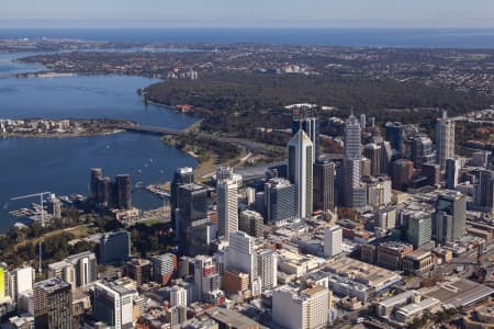 Aerial Image of PERTH CBD IN WA