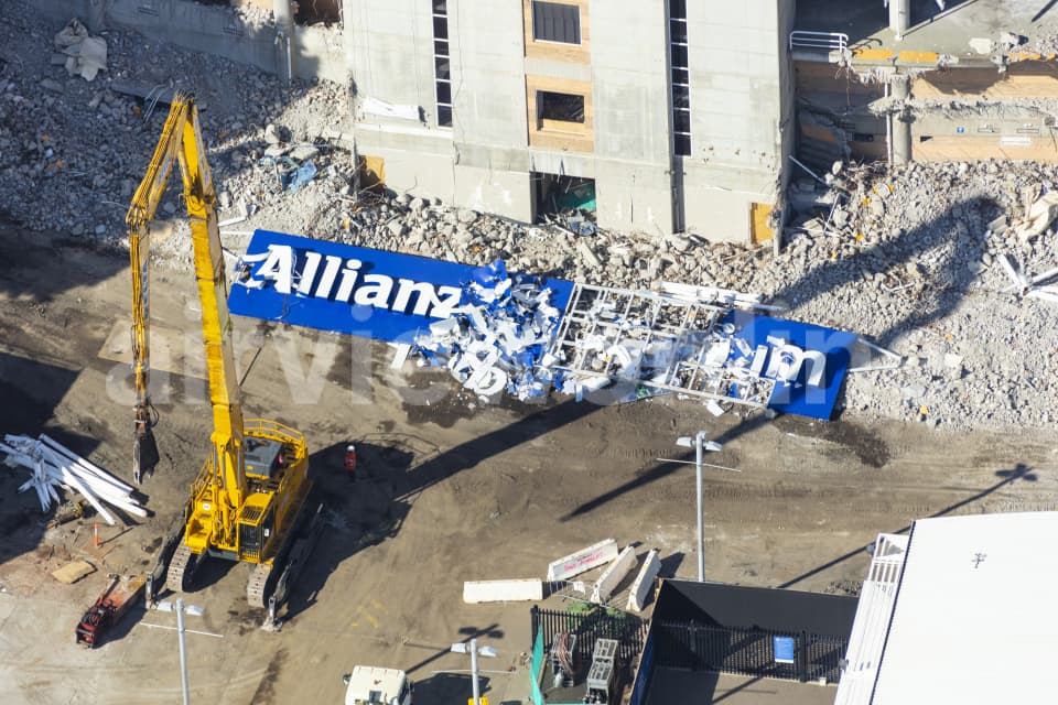 Aerial Image of Allianz Stadium Demolition Moore Park Sydney