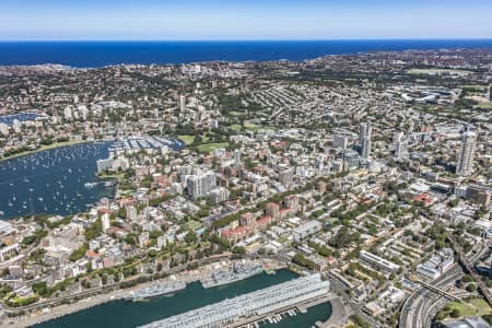Aerial Image of WOOLOOMOOLOO AND POTTS POINT