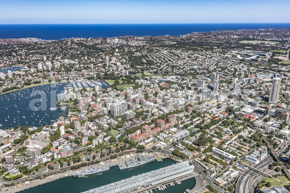 Aerial Image of Wooloomooloo and Potts Point