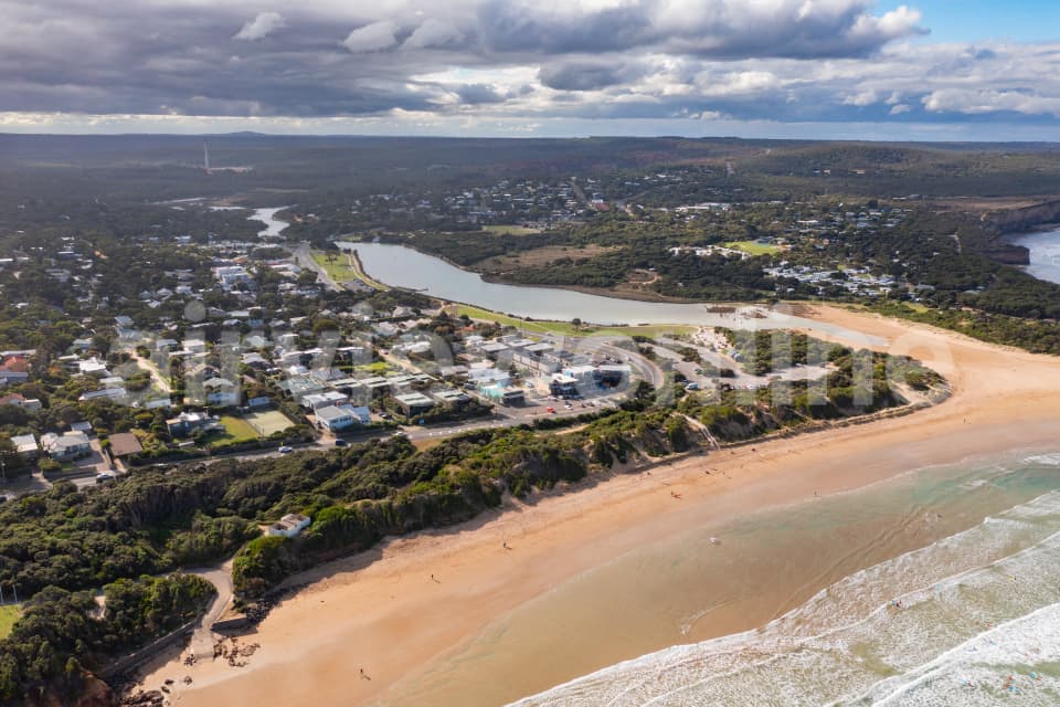 Aerial Image of Anglesea Beach and Town