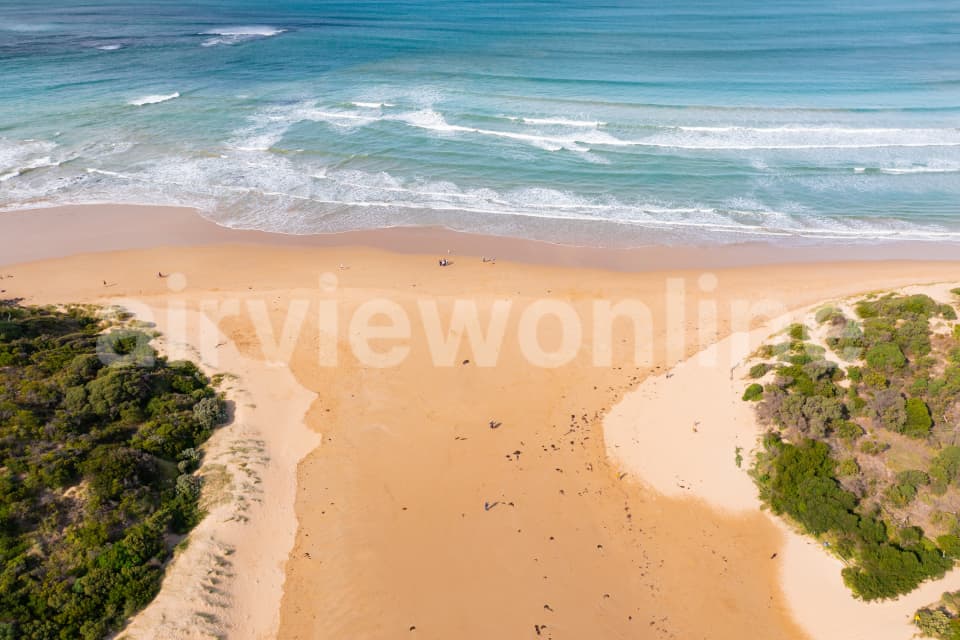Aerial Image of Anglesea Beach and River mouth