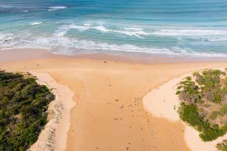 Aerial Image of ANGLESEA BEACH AND RIVER MOUTH