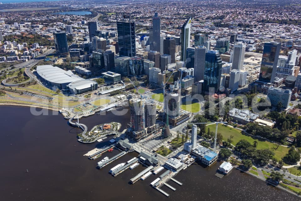 Aerial Image of Elizabeth Quay Development Perth 2018