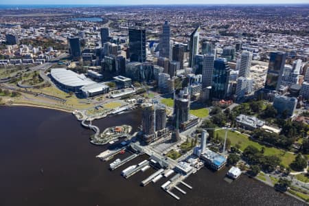 Aerial Image of ELIZABETH QUAY DEVELOPMENT PERTH 2018