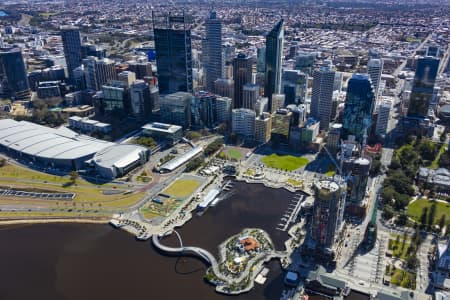 Aerial Image of ELIZABETH QUAY DEVELOPMENT PERTH 2018