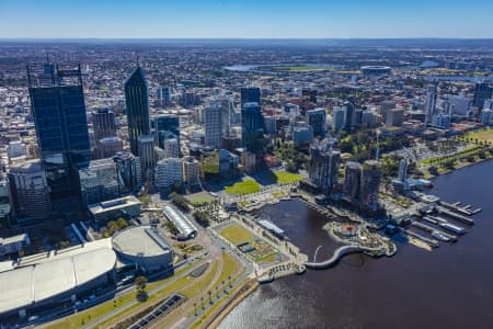 Aerial Image of ELIZABETH QUAY DEVELOPMENT PERTH 2018