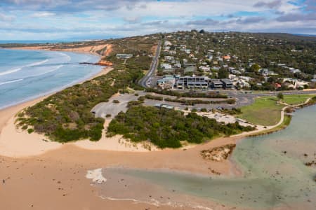 Aerial Image of ANGLESEA RIVER MOUTH AND TOWN