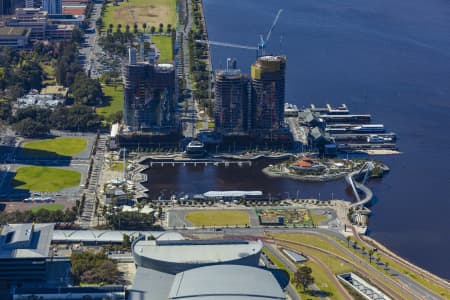 Aerial Image of ELIZABETH QUAY DEVELOPMENT PERTH 2018